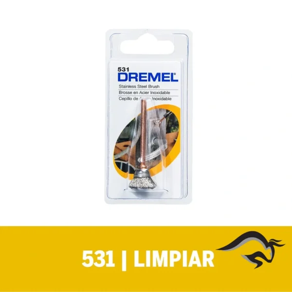 2615.053.1AA-000-2.webp Cepillo de Acero Inoxidable 1/2" x 2 Unidades Dremel 531-02 2615.053.1AA-000