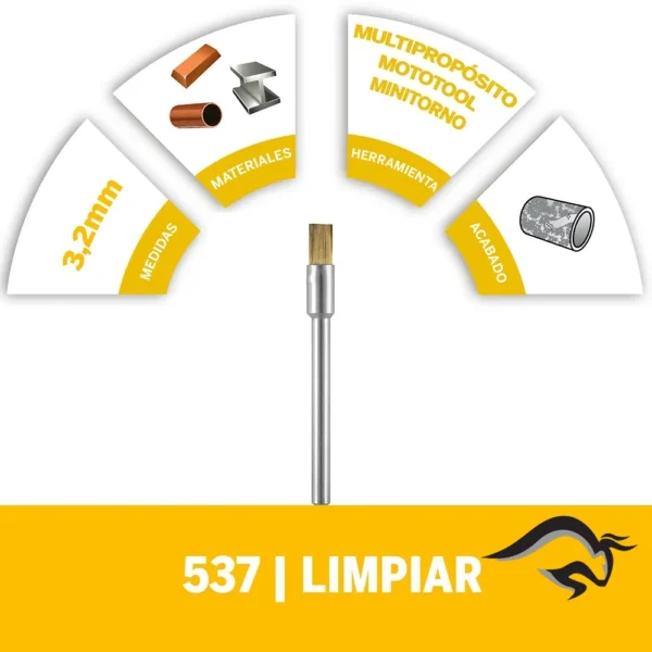 Cepillo de laton 1/8 Dremel 537 2615.053.7AA-000