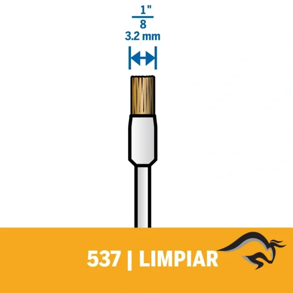 Cepillo de laton 1/8 Dremel 537 2615.053.7AA-000