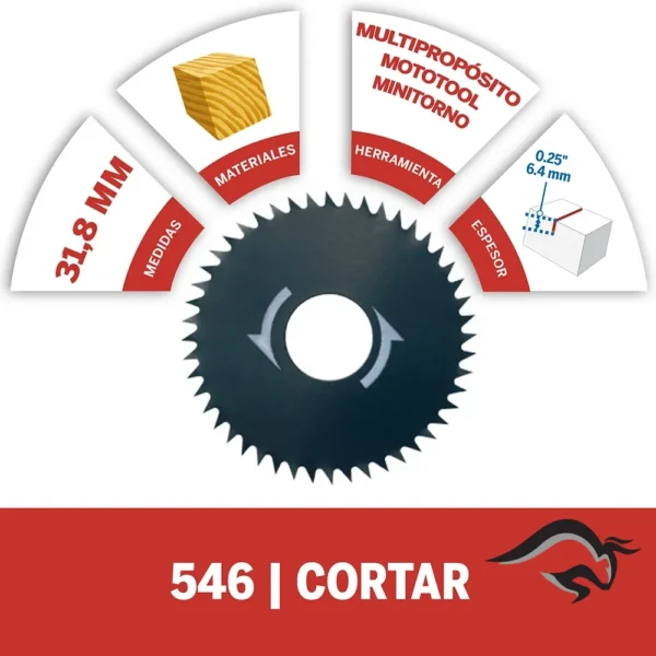 2615.054.6AA-000-3.webp Disco de Corte para Sierra 1 1/4" Dremel 546 2615.054.6AA-000