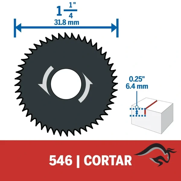 2615.054.6AA-000-4.webp Disco de Corte para Sierra 1 1/4" Dremel 546 2615.054.6AA-000
