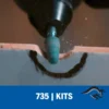Micro Kit de 8 Accesorios Giratorios para Vidrio y Piedra Dremel 735-01 2615.073.5AA-000