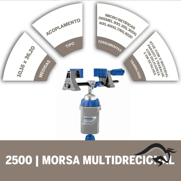 2615.250.0JB-000-3.webp Morsa Para Sujetar Dremel 2500 - 55 Multi-Vise Soporte Minitorno 2615.250.0JB-000