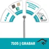 2615.710.5AC-000-3.webp Punta de Diamante redonda 11/64 Dremel 7105 2615.710.5AC-000
