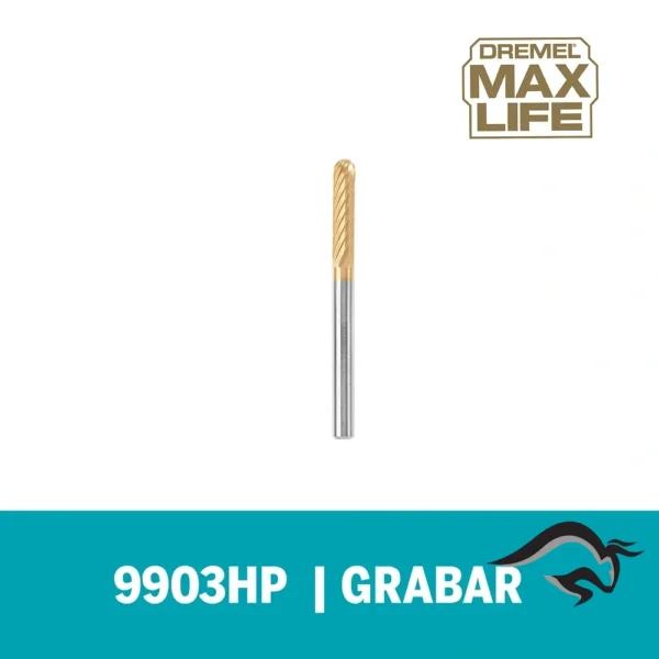 2615.990.3HA-000-1.webp Fresa para Tallado Max Life 9903HP 1/8" Dremel 2615.990.3HA-000