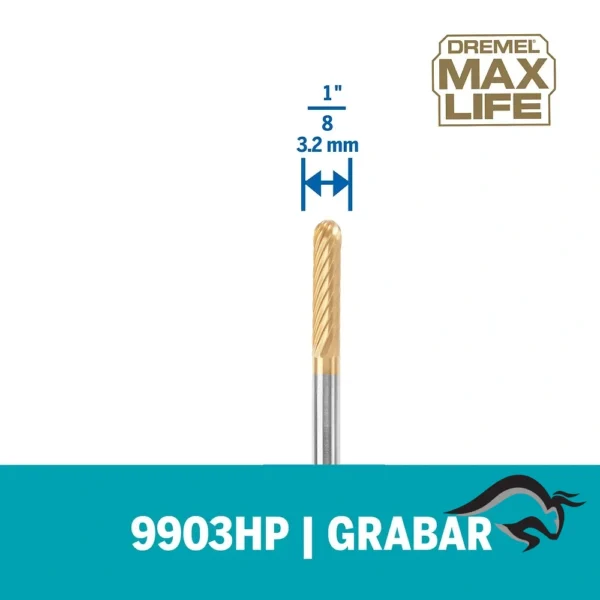 2615.990.3HA-000-4.webp Fresa para Tallado Max Life 9903HP 1/8" Dremel 2615.990.3HA-000