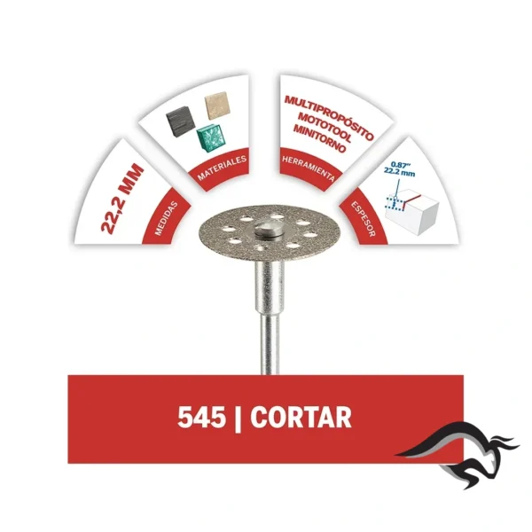 2615.E40.6AD-000-3.webp Kit de Discos de Corte 11/2" 5 Unid EZ-LOCK RA + Mandril Dremel EZ406 2615.E40.6AD-000
