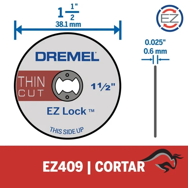 2615.E40.9AC-000-4.webp Kit de discos de corte de metal 38mm Dremel EZ409 2615.E40.9AC-000