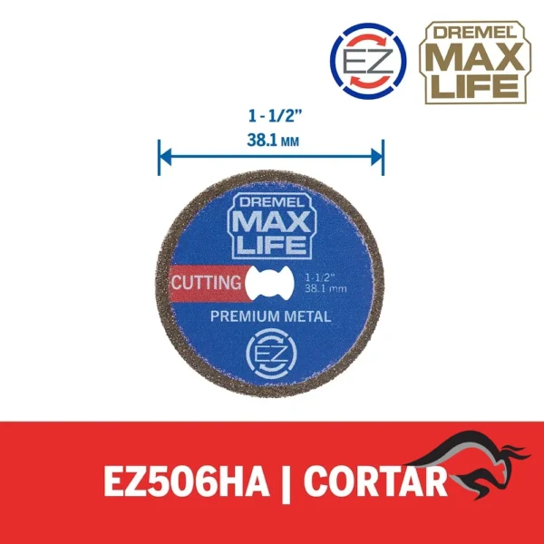 2615.E50.6HA-000-4.webp Disco de Corte Premium 1-1/2" Max Life EZ506HP Dremel 2615.E50.6HA-000