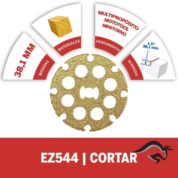 Disco de Corte de carburo EASY LOCK 1 1/2 Dremel EZ544 2615.E54.4AA-000