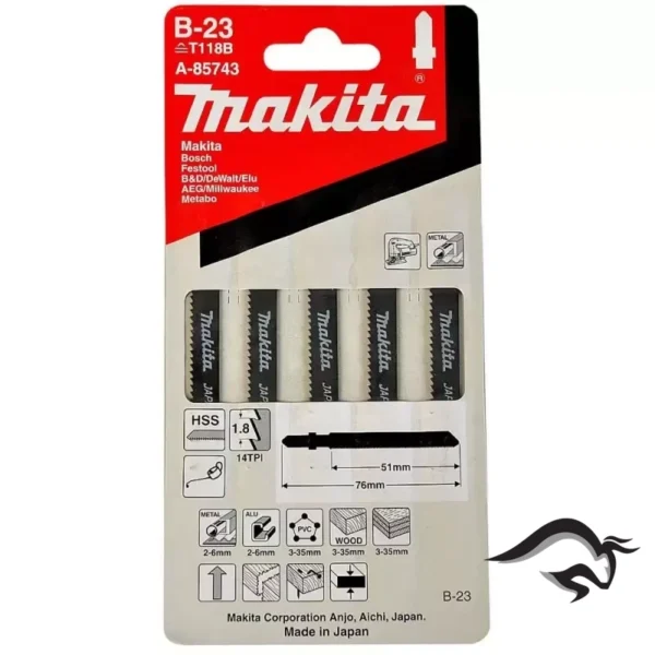 A-85743-2.webp Sierra de calar para madera/plastico/Mdf/Alum/Plas (B-23) 2" x 5u.PLACA DELGADA 2-6mm Economico (T118B) A-85743