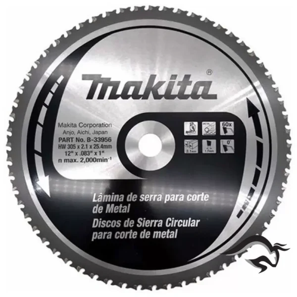 B-33956-1.webp Disco Sierra Tronzadora LC1230 para Acero Dulce 12"x 25.4 x 2.10mm 60 DIENTES B-33956 Makita