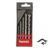Set de brocas para Concreto 5 Pzs. (4x70, 5x85, 6x110, 8x110, 10x110) Makita D-05175
