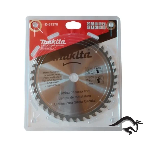 D-51378-2.webp Disco de sierra para madera (9-1/4x1") (235x25.4mm.) 40D" D-51378