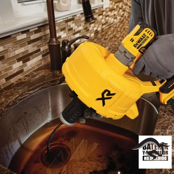 DCD200B-5.webp Destapador de tuberias 20V Xr Capacidad maxima Cable 10.6 m Baretool (Sin Bateria / Sin cargador) Dewalt DCD200B