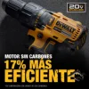 DCD7781L1-B2-7.webp Taladro Percutor 1/2" 20V Brushless 65Nm 1 Bat 3.0 Ah Dewalt DCD7781L1-B2