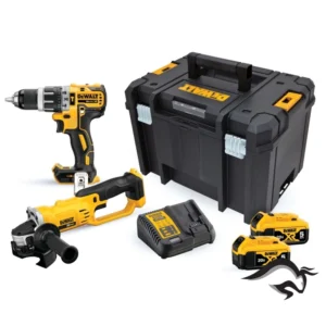 DCK209P2T-B2-1.webp Taladro Percutor 1/2" DCD796 + Esmeril Angular 4 1/2" DCG412 20V Dewalt DCK209P2T-B2