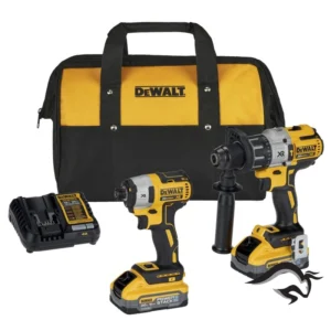 DCK299H2-B2-1.webp Taladro Percutor 1/2" + Atornillador 1/4" 20V XR Inc Bat y Carg Dewalt DCK299H2-B2