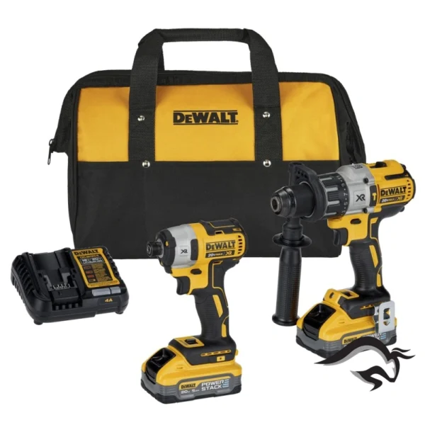 Taladro Percutor 1/2" + Atornillador 1/4" 20V XR Inc Bat y Carg Dewalt DCK299H2-B2