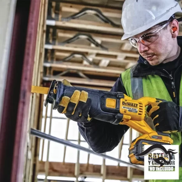 DCS389B-B3-8.webp Sierra Sable Reciprocante 60V Flexvolt XR V.V. (Sin Baterías / Sin Cargador) Dewalt DCS389B-B3