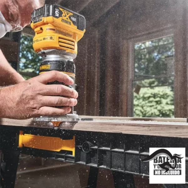 DCW600B-7.webp Ruteadora Fresadora 1/4" 20V Xr Baretool (Sin Baterias ni Cargador) Dewalt DCW600B