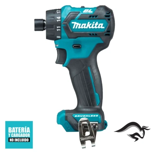DF032DZ-2.webp Atornillador de Impacto 1/4" Hex 12V CXT BL 32 Nm Baretool Makita DF032DZ