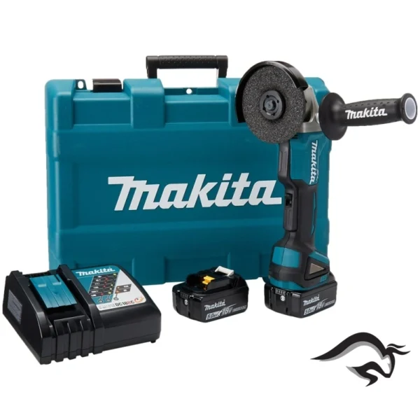 DGA458RTE-1.webp Amoladora Angular 4 1/2" 18V BL 1 Bat y Carg Makita DGA458RTE