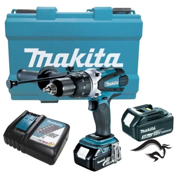 DHP458RFE-1.webp Taladro Percutor 1/2" 18V LXT Incl 2 Bat y Carg Makita DHP458RFE