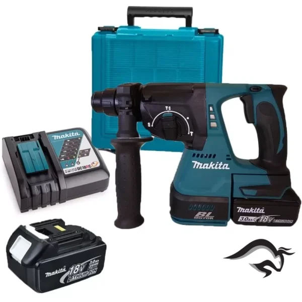 DHR242RFE-1.webp Rotomartillo Sds-Plus 18V LXT BL 2.0J 2 Bat 3.0 Ah Makita DHR242RFE