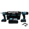 DLX2336SYX-1.webp Taladro Percutor 1/2" + Atornillador Impacto 1/4" 18V LXT 2 Bat y Carg Makita DLX2336SYX