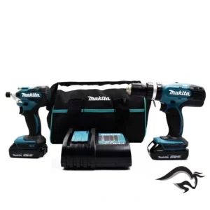 DLX2336SYX-1.webp Taladro Percutor 1/2" + Atornillador Impacto 1/4" 18V LXT 2 Bat y Carg Makita DLX2336SYX