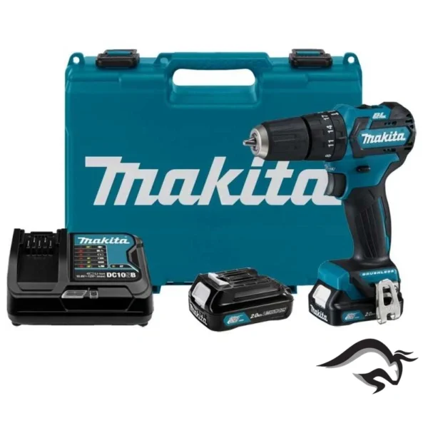 HP332DWAE-1.webp Taladro Percutor 3/8" 12V CXT BL 32Nm 2 Bat 2.0 Ah Makita HP332DWAE