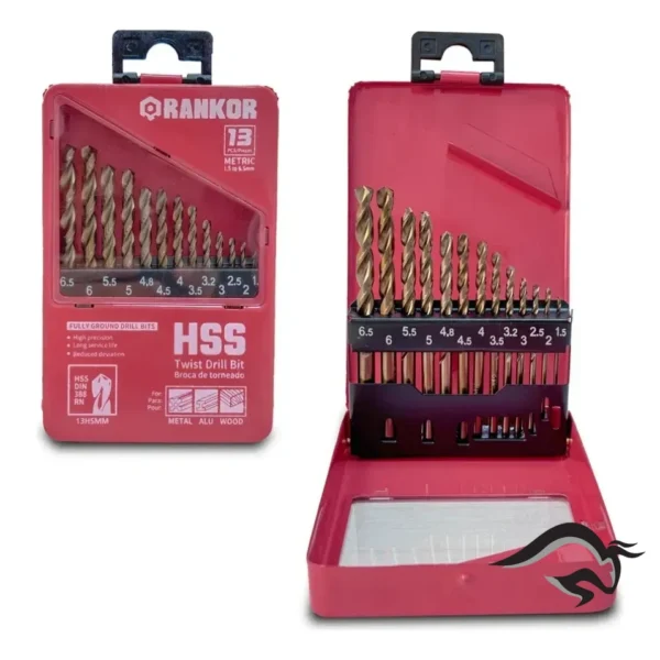 Juego de brocas para metal x13Pzs (1.5–6.5 mm) Rankor 100000041