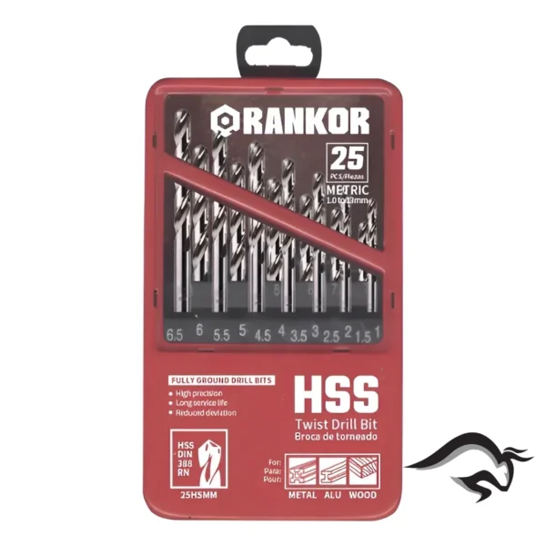 Juego de brocas para metal x25Pzs (1– 3mm) Rankor 100000043