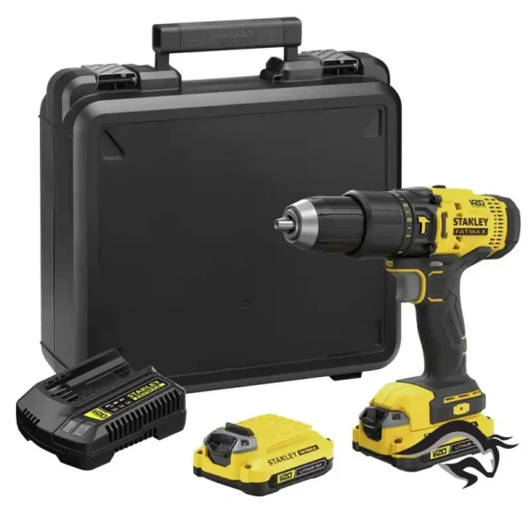 SCD711C2K-B2-1.webp Taladro Percutor 1/2" 20V Fatmax 50Nm 2 Bat 1.5 Ah Stanley SCD711C2K-B2